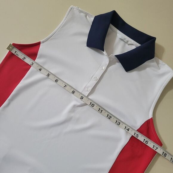 Lady Hagen White Patriotic Sleeveless Golf Top - Picture 5 of 14